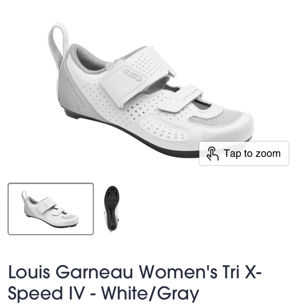 Louis Garneau Women's Tri X-Speed IV - White/Silver Cycle Shoe